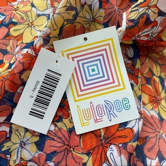 NWT Lularoe sheer open front flora cardigan kimono - Picture 7 of 12